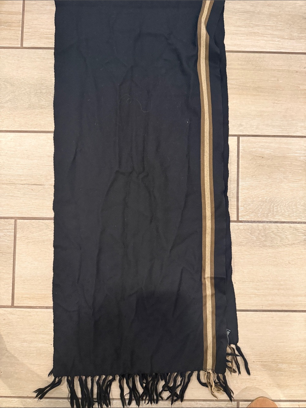 Gucci Embroidered Logo Scarf/Wrap